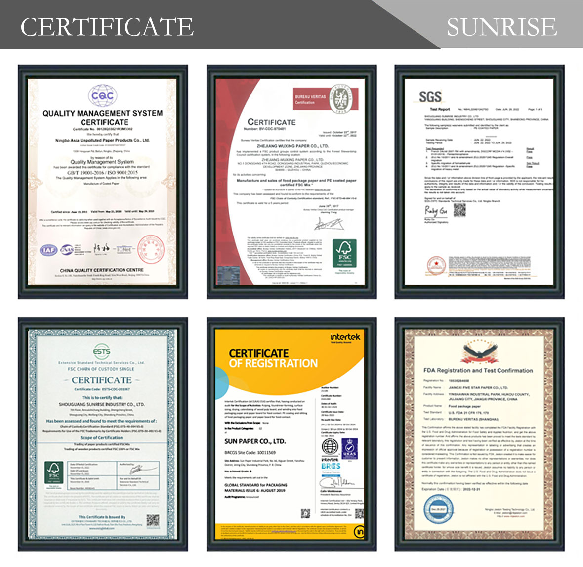 honor Čestné certifikáty ISO a FSC