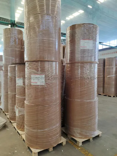 Thermal Paper Jumbo Rolls Wholesale Economic 55GSM Cash Register Paper Fre Sample Black & Blue Image Natural White 45-80GSM