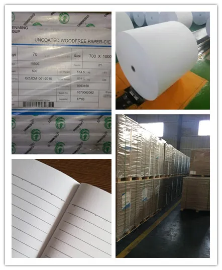 50-80g Offset Paper Uncoated Paper Bond Paper Use for Book