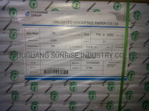 Chenming Brand 60/70/80g Uncoated/Woodfree Offset Paper Bond Paper