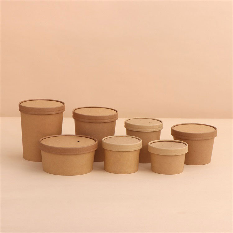 500/700/900/1000ml size white and kraft paper box bowl 