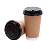 Full-size custom designed disposable coffee and tea paper cups